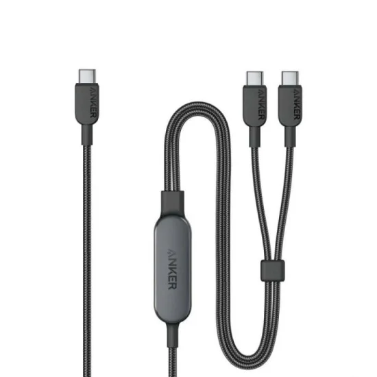 Anker 2-In-1 Usb-C To Usb-C Cable 140W (1.2M/4Ft) -Black